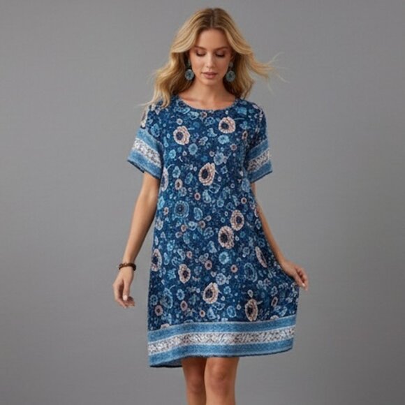 Rose Floral Print Dress 50% OFF - Picture 2 of 6